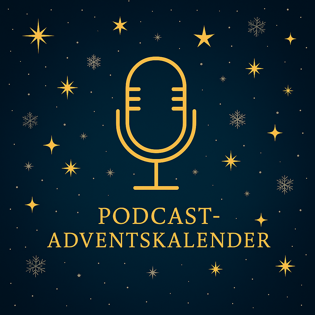 Podcast-Adventskalender-Cover und Nur einen Moment macht mit